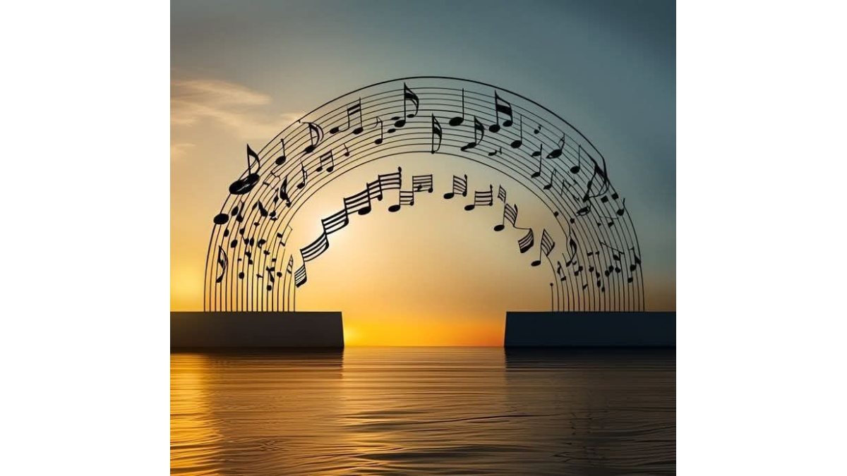 Brettnerné Ónadi Krisztina: Zene című vers illusztrációja a Múzsák Könyvtárában