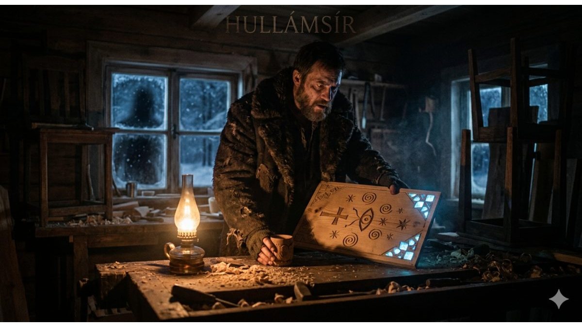 Lohan Weel: Hullámsír: A Villásnyelvű asztalos című novella illusztrációja a Múzsák Könyvtárában