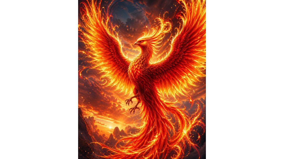 Gáll Zoltán: A Főnix című novella illusztrációja a Múzsák Könyvtárában