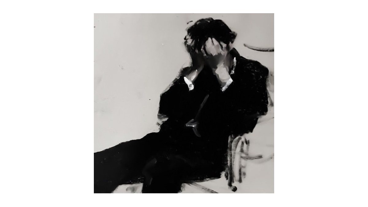 Híres B Ede: Visszanézőben című vers illusztrációja a Múzsák Könyvtárában