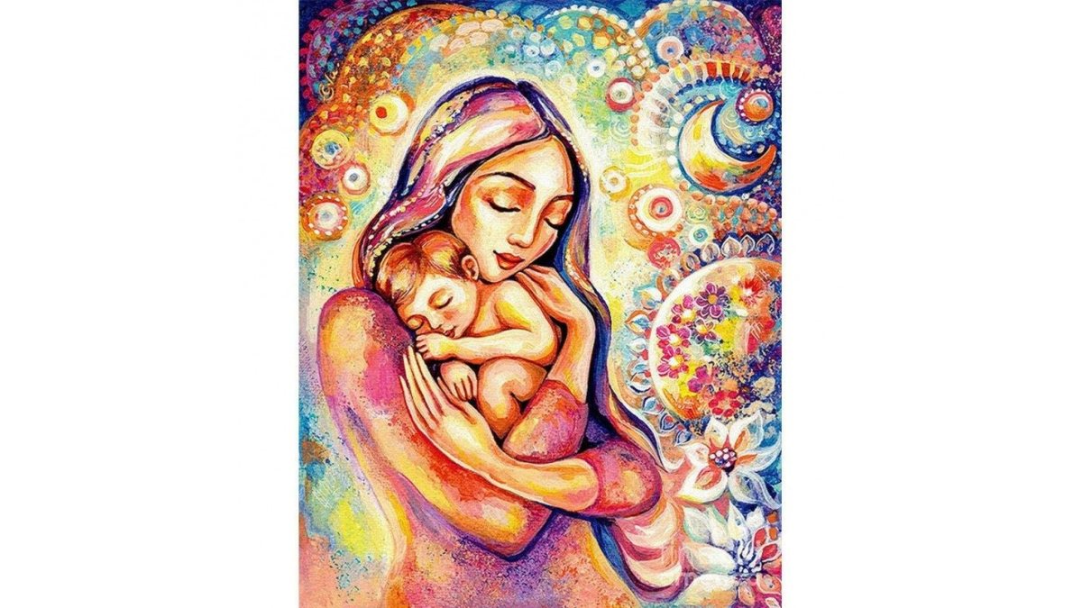 Gyólay Karolina: Édesanyám című vers illusztrációja a Múzsák Könyvtárában