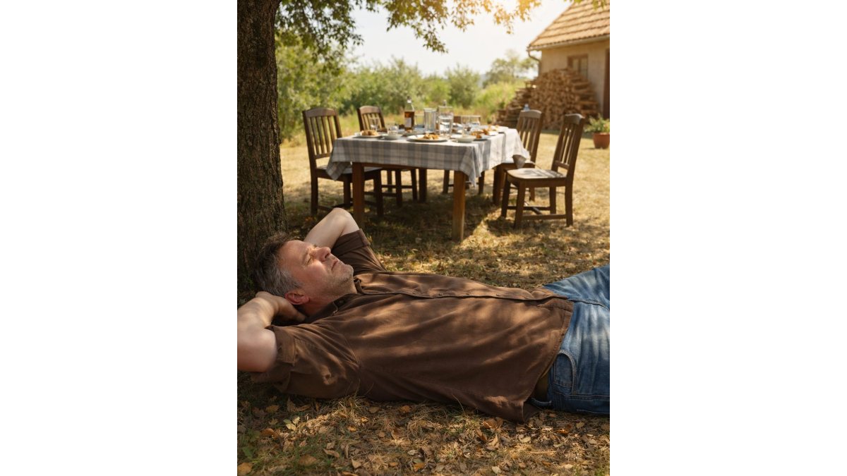 Antal Izsó: Nyári vasárnap délután című vers illusztrációja a Múzsák Könyvtárában