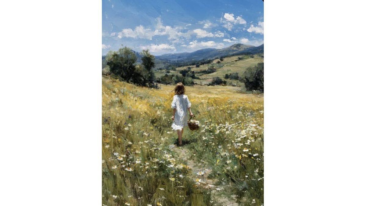 Márkus Katalin/Kata/: Emlékeztem című vers illusztrációja a Múzsák Könyvtárában