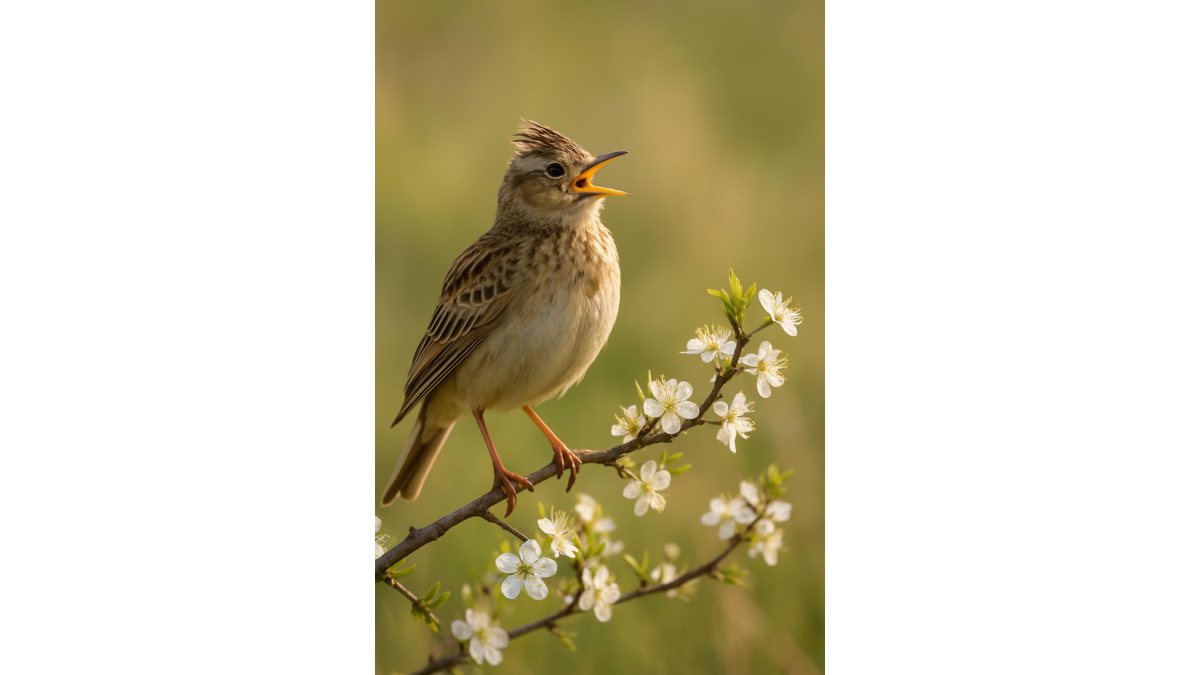 Magdus Melinda: Pacsirta dal című vers illusztrációja a Múzsák Könyvtárában