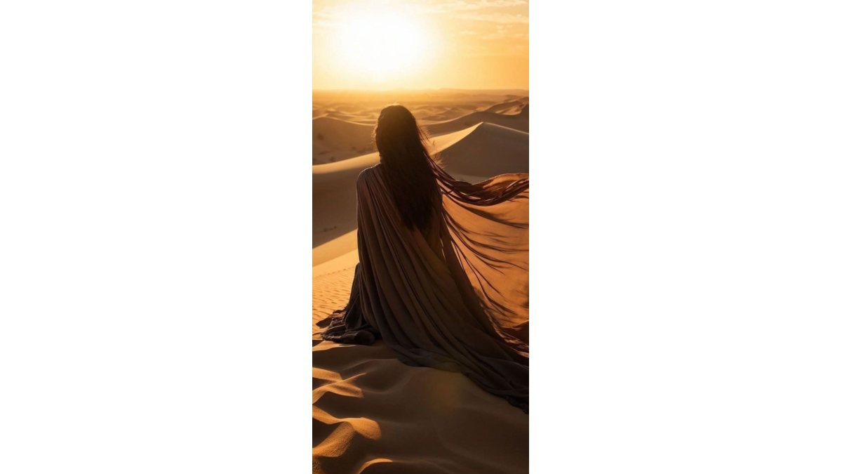 Papp-Erdei Barbara(Barbara Liney Woods): A homokdűnék titkai című vers illusztrációja a Múzsák Könyvtárában