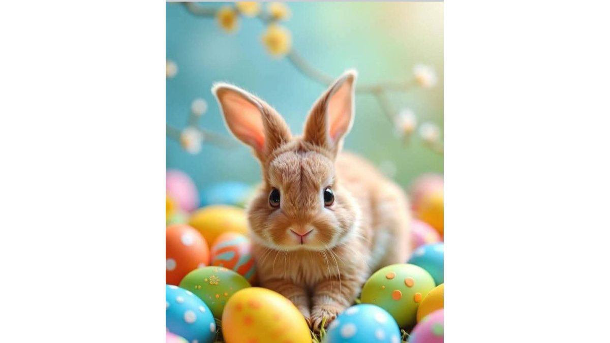 Fekete Ida Virág: Húsvéti ajándék című vers illusztrációja a Múzsák Könyvtárában