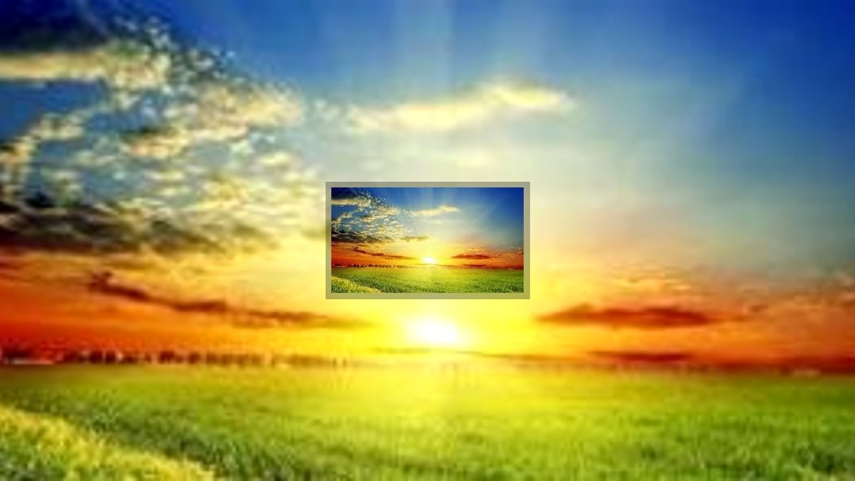 Magdus Melinda: Napsütötte világ című vers illusztrációja a Múzsák Könyvtárában