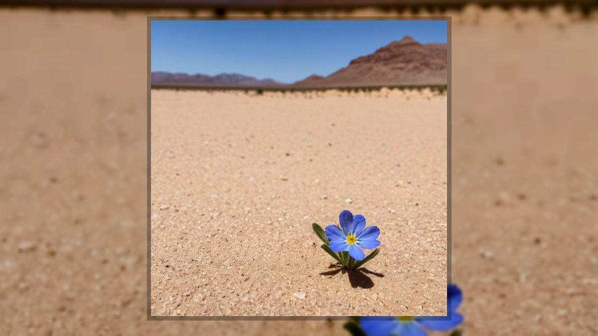 A.K. András.: Kék kis virág. című novella illusztrációja a Múzsák Könyvtárában.