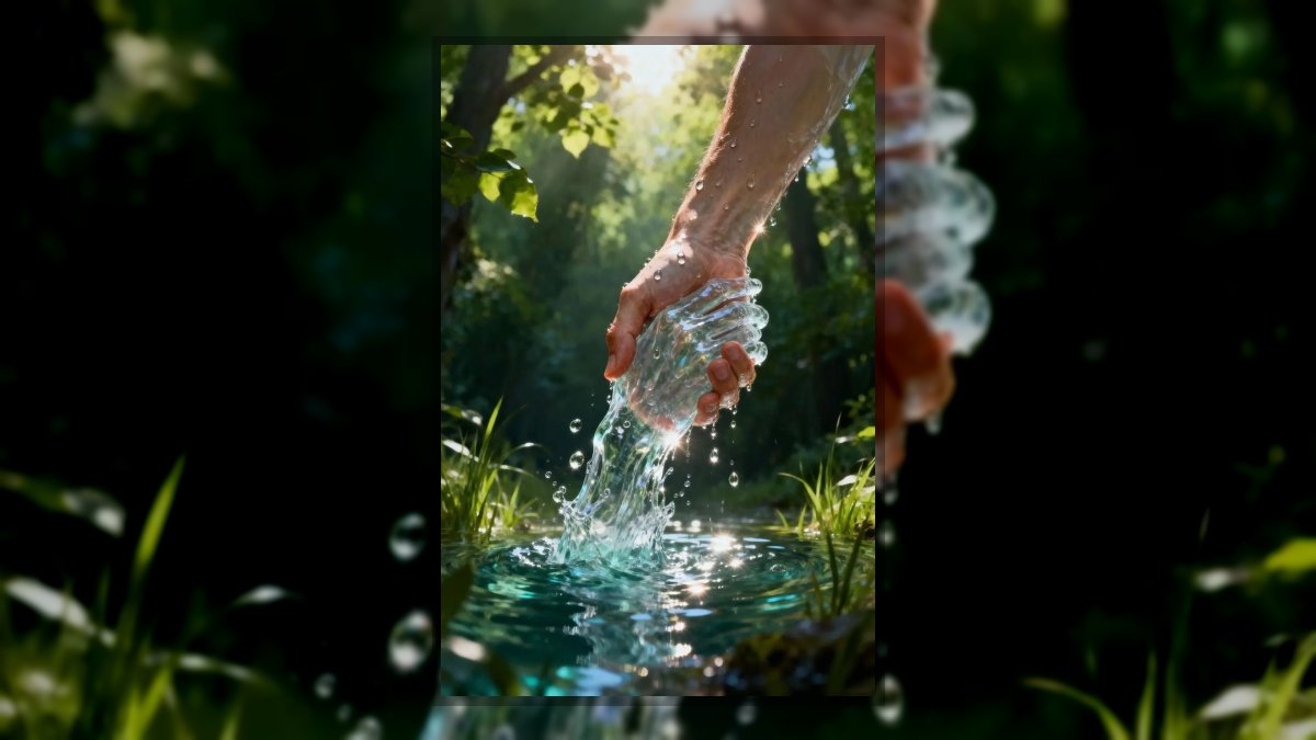 Gábor Edit: A víz című vers illusztrációja a Múzsák Könyvtárában