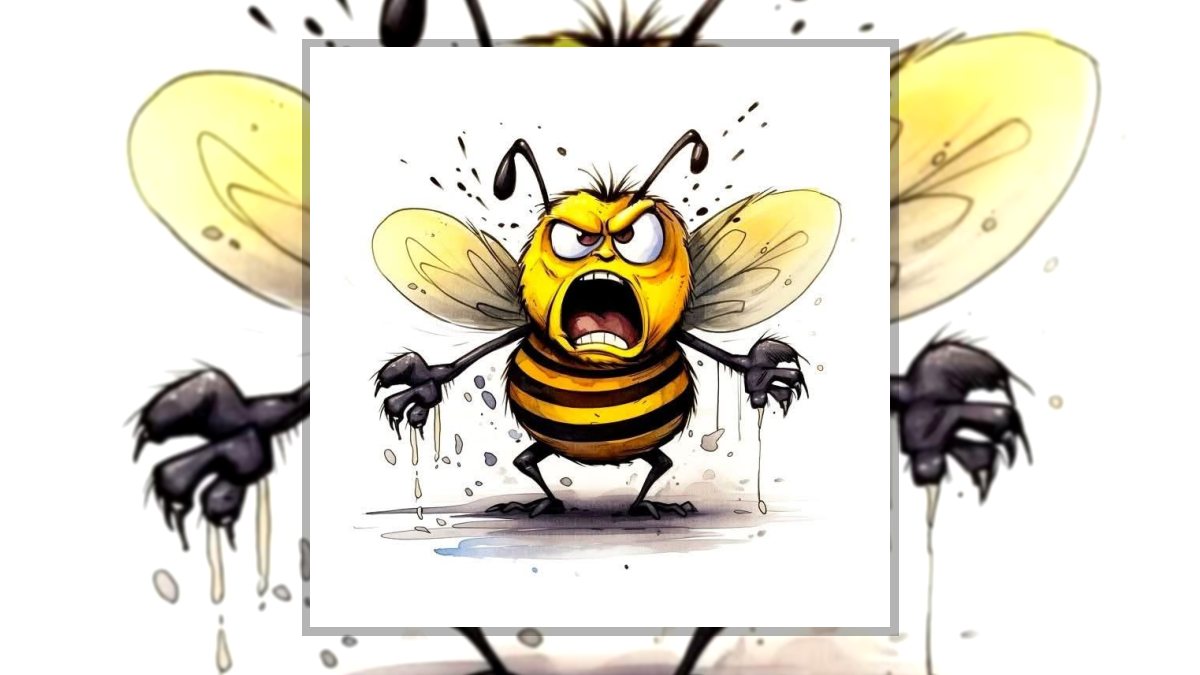 Rose Logan: Zümi a mérges méhecske című vers illusztrációja a Múzsák Könyvtárában