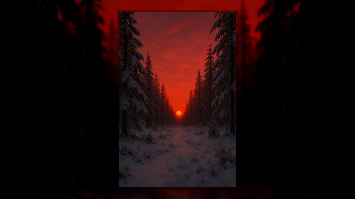 Antal Izsó: Téli haikuk(2) című vers illusztrációja a Múzsák Könyvtárában