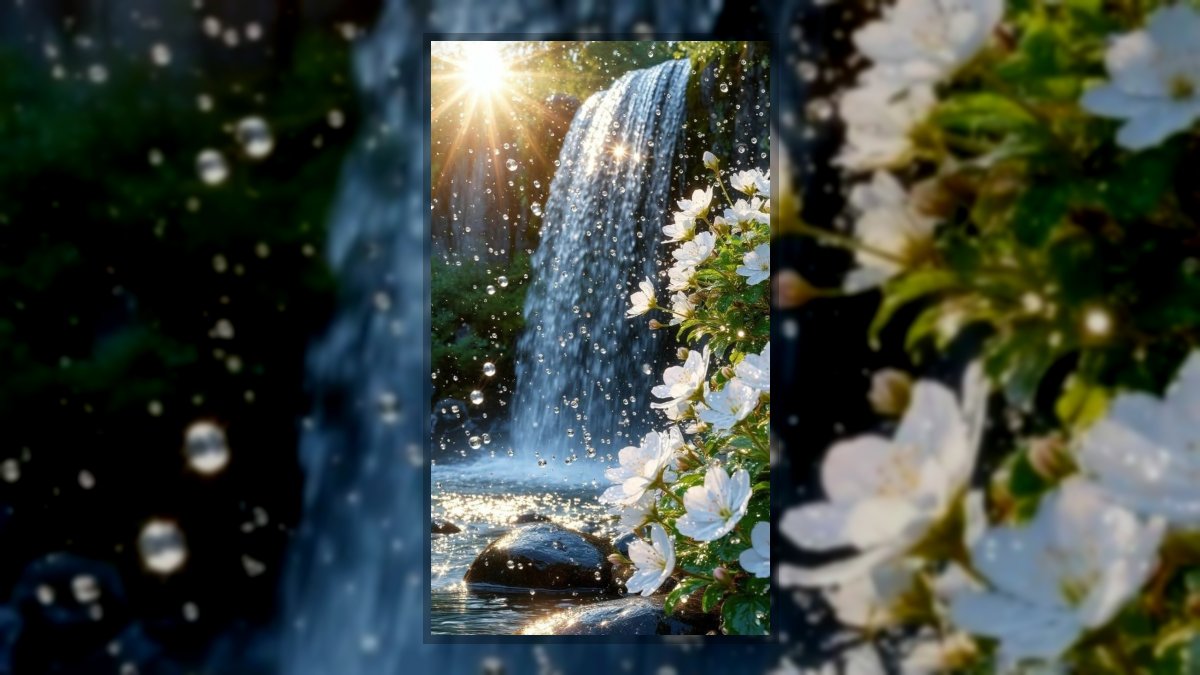 Aurora Amelia Joplin: Harmónia – a víz és szél dala című vers illusztrációja a Múzsák Könyvtárában