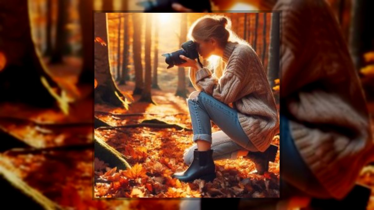 Gábor Edit: A fotózás haiku csokor című vers illusztrációja a Múzsák Könyvtárában