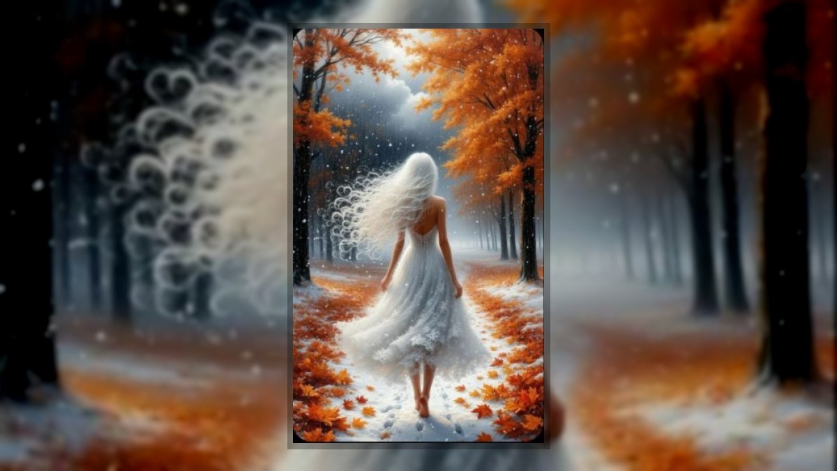 Ynela Zíléna: Múlt határán című vers illusztrációja a Múzsák Könyvtárában