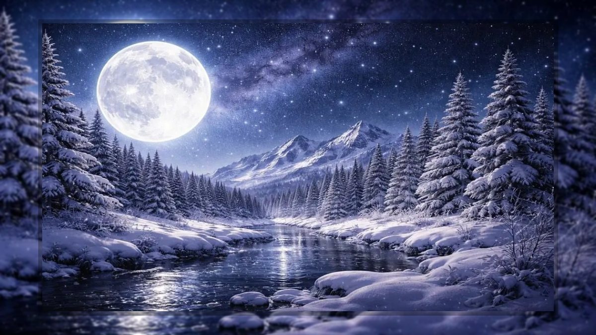 Gábor Edit: Egy kis hóesés című vers illusztrációja a Múzsák Könyvtárában