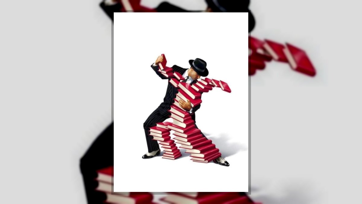 Zsuzsanna Bandics: A könyv című vers illusztrációja a Múzsák Könyvtárában