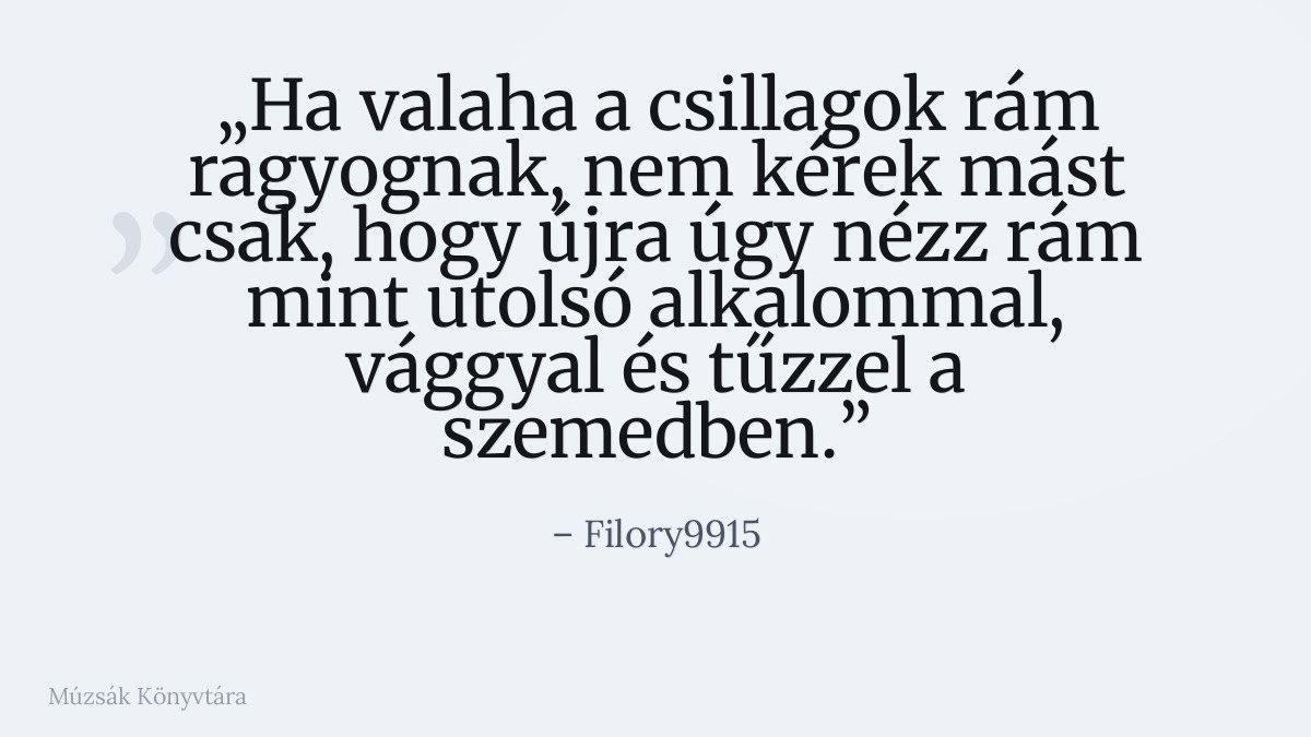 Filory9915 idézet illusztrációja a Múzsák Könyvtárában