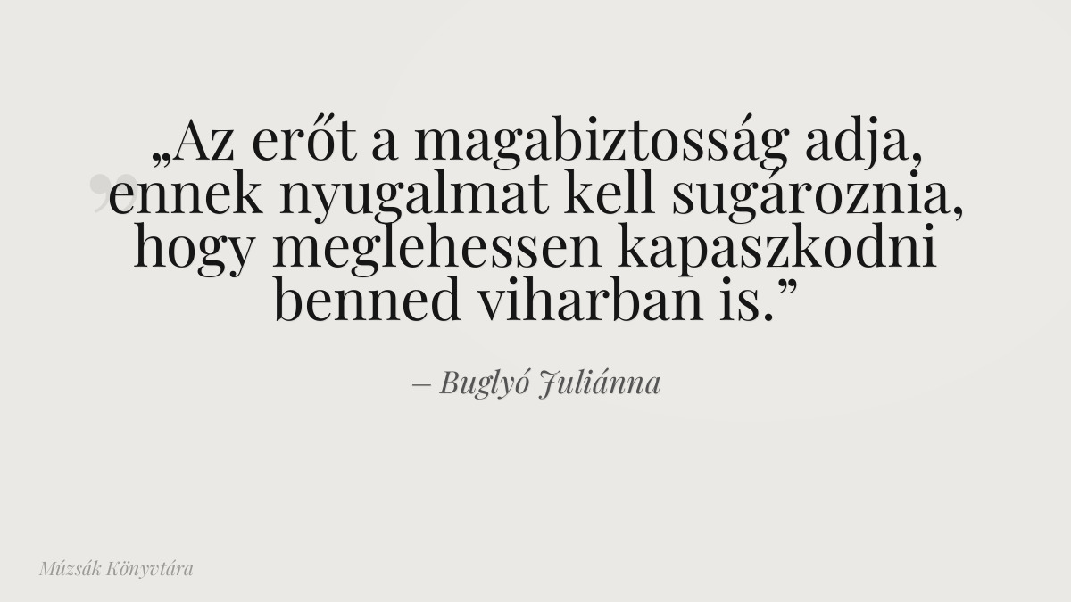 Buglyó Juliánna idézet illusztrációja a Múzsák Könyvtárában