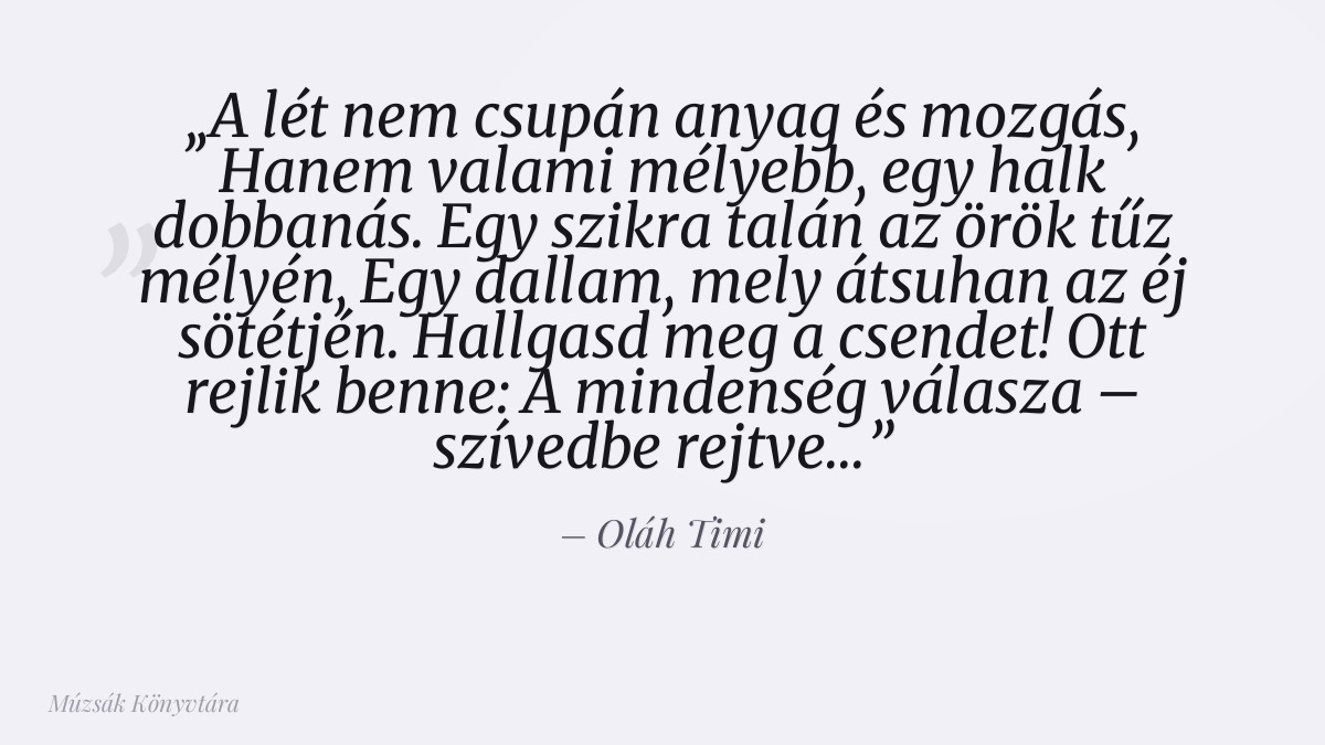 Oláh Timi idézet illusztrációja a Múzsák Könyvtárában