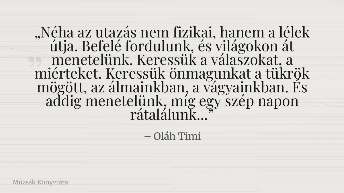 Oláh Timi idézet illusztrációja a Múzsák Könyvtárában
