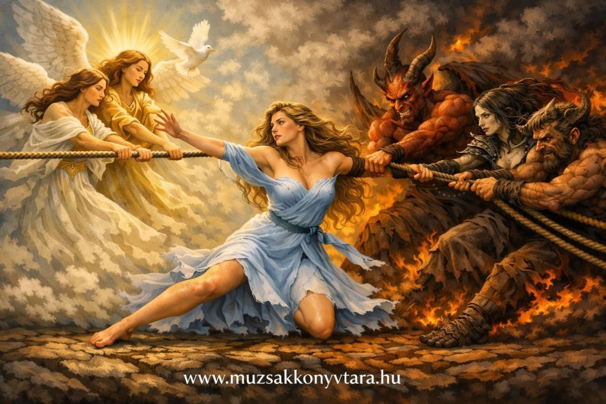 Soósné Balassa Eszter: Árnyék vagy Fény című vers illusztrációja a Múzsák Könyvtárában