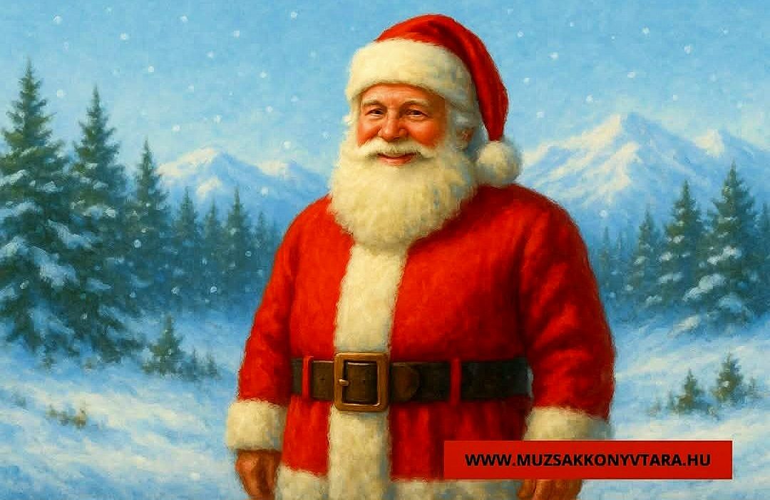 Szentesiné Nagy Margit: Mikulás című vers illusztrációja a Múzsák Könyvtárában