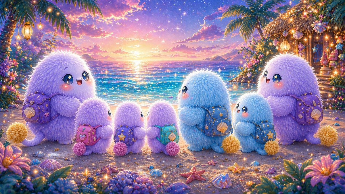 Aurora Amelia Joplin: Pamcsi család – A kék Pamcsik világa című mese illusztrációja a Múzsák Könyvtárában