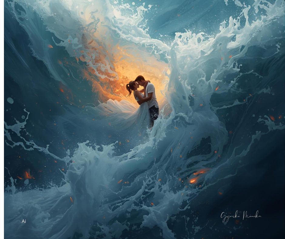 Gyurkó Mónika: Tajték című vers illusztrációja a Múzsák Könyvtárában