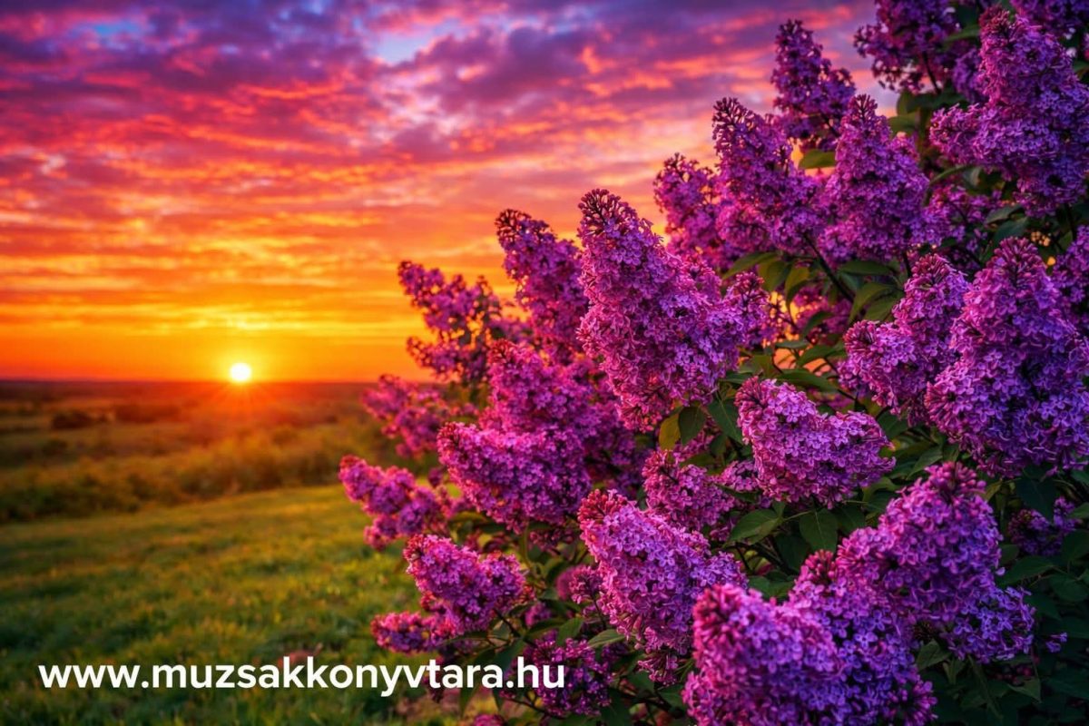 Soósné Balassa Eszter: Orgona virágzott című vers illusztrációja a Múzsák Könyvtárában