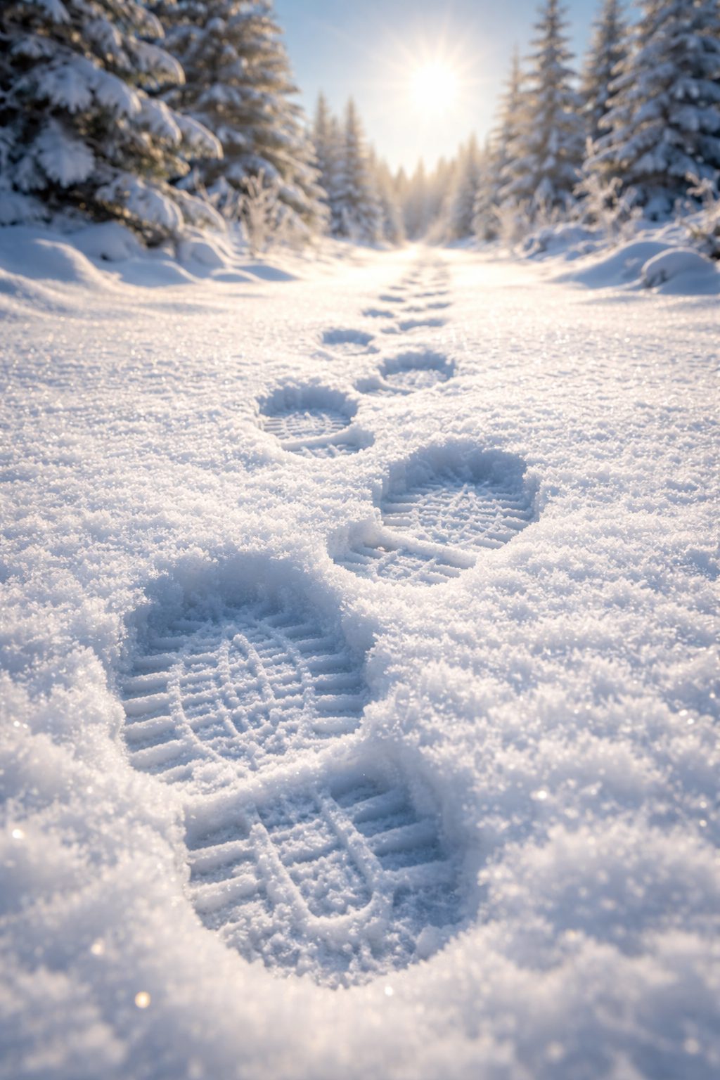 Antal Izsó: Nyomok a hóban című vers illusztrációja a Múzsák Könyvtárában