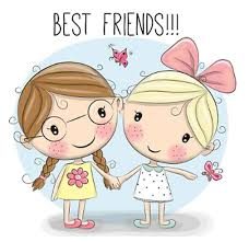 Garami Nelli: Barátnők című vers illusztrációja a Múzsák Könyvtárában