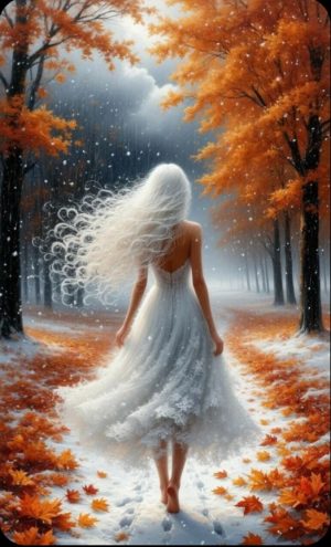 Ynela Zíléna: Múlt határán című vers illusztrációja a Múzsák Könyvtárában