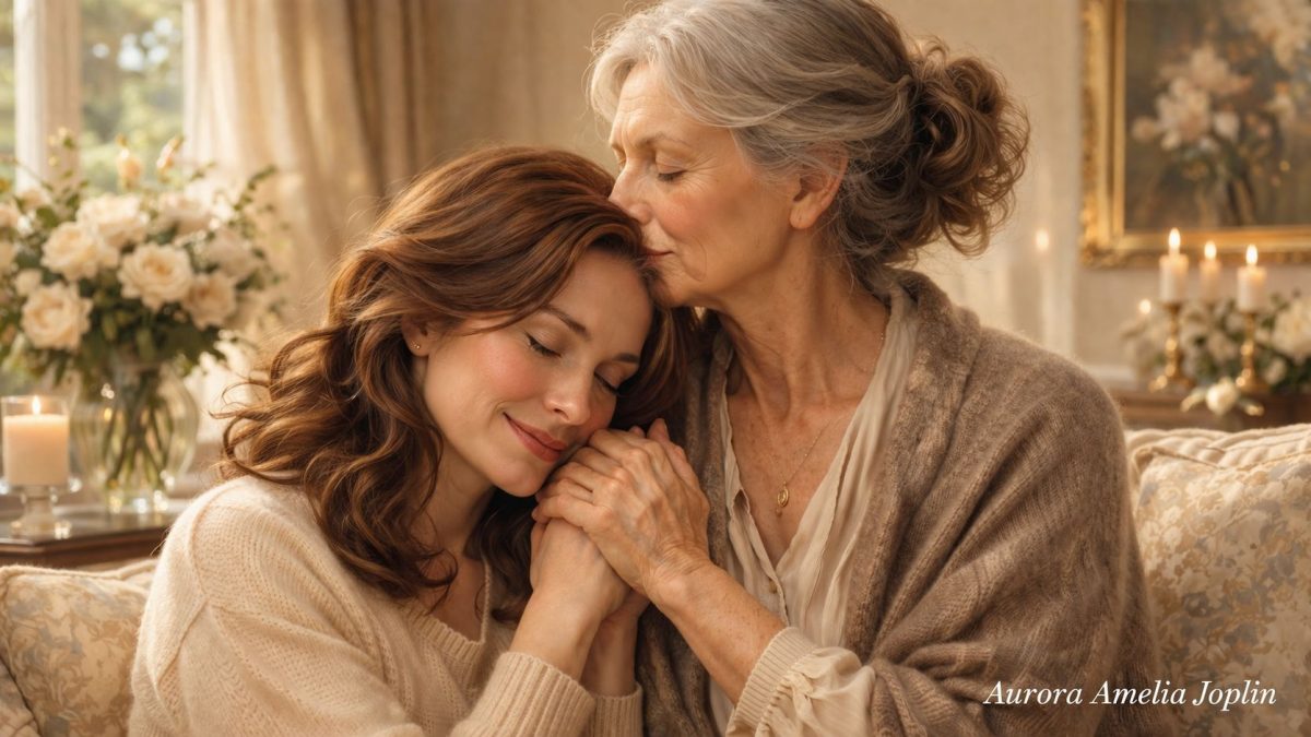 Aurora Amelia Joplin: Édesanyámtól kaptam című vers illusztrációja a Múzsák Könyvtárában