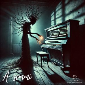 Mátyus Délia Erzsébet: A semmi című vers illusztrációja a Múzsák Könyvtárában