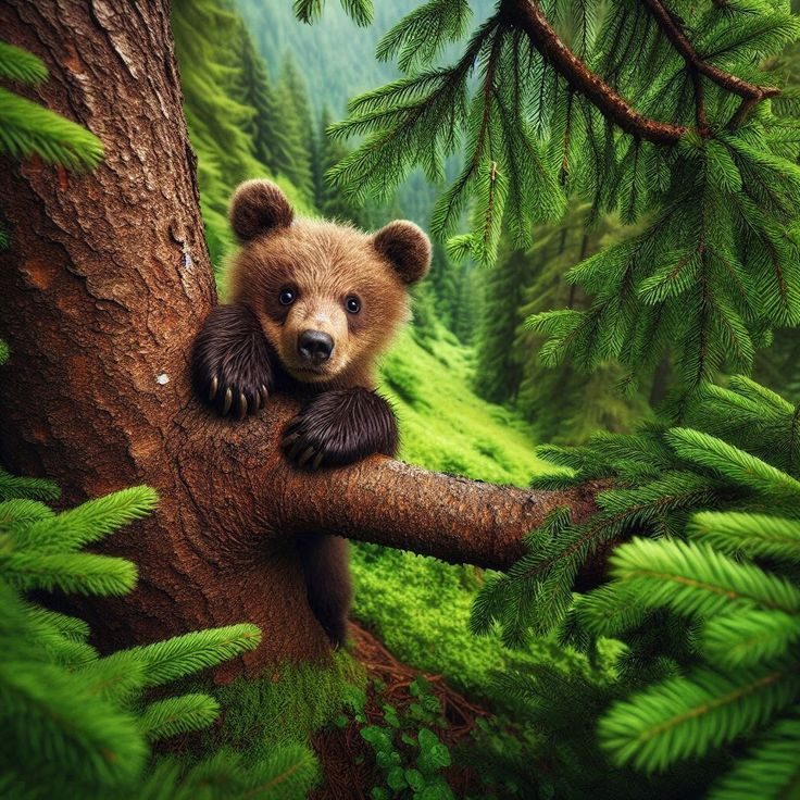 Natali Sanders: Morgó maci és az erdő titkos barátsága című mese illusztrációja a Múzsák Könyvtárában