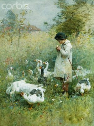 Márkus Katalin/Kata/: Libapásztorlányka voltam című vers illusztrációja a Múzsák Könyvtárában