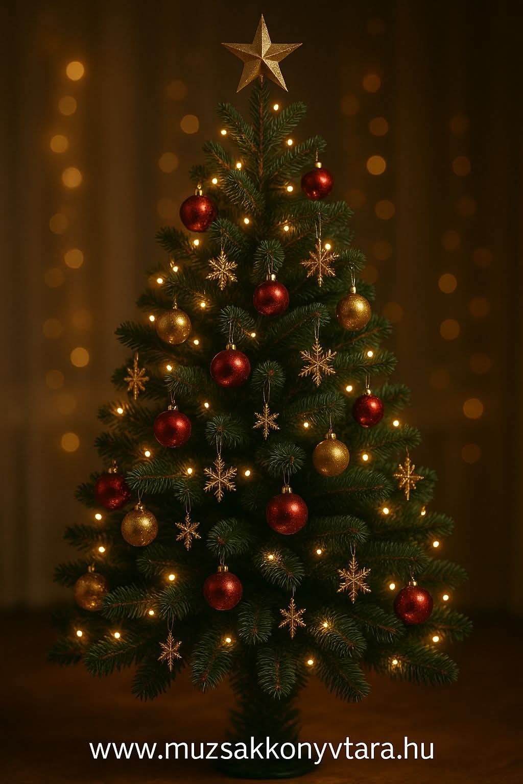 Kollár Kornélia: Karácsonyi gondolatok című novella illusztrációja a Múzsák Könyvtárában.