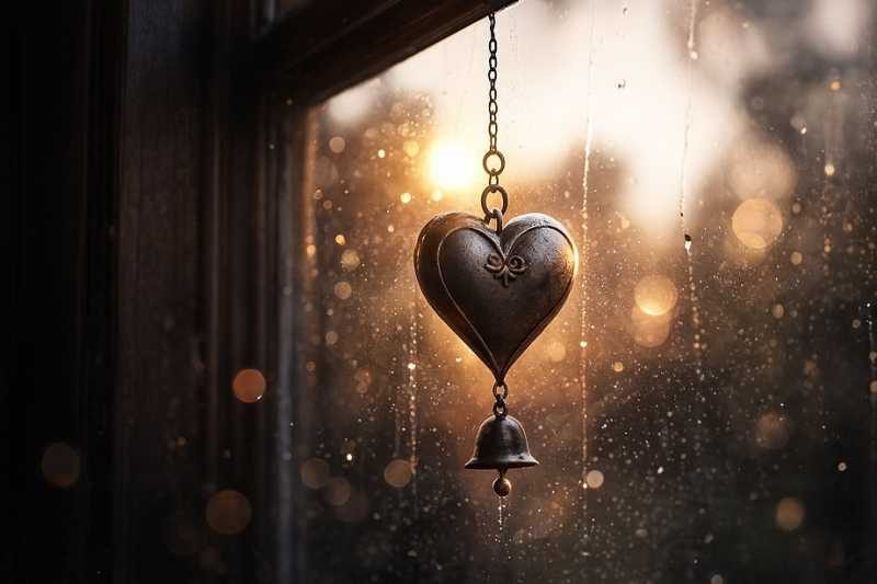 Vizkeleti Erzsébet: Szívcsengés című vers illusztrációja a Múzsák Könyvtárában