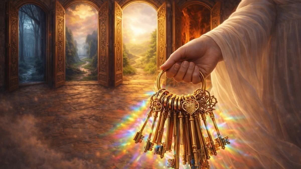 Bandics Zsuzsanna: Kulcscsomó című vers illusztrációja a Múzsák Könyvtárában