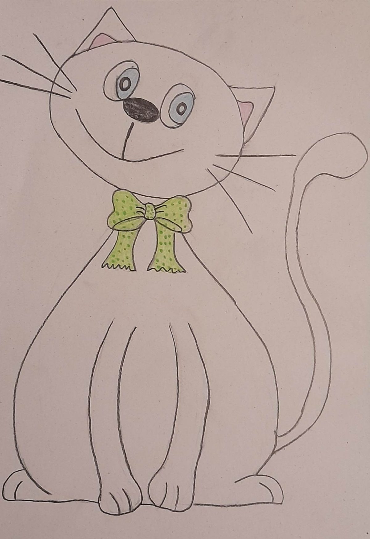 Bubrik Zseraldina: Nyam-nyam, a fehér kismacska című mese illusztrációja a Múzsák Könyvtárában