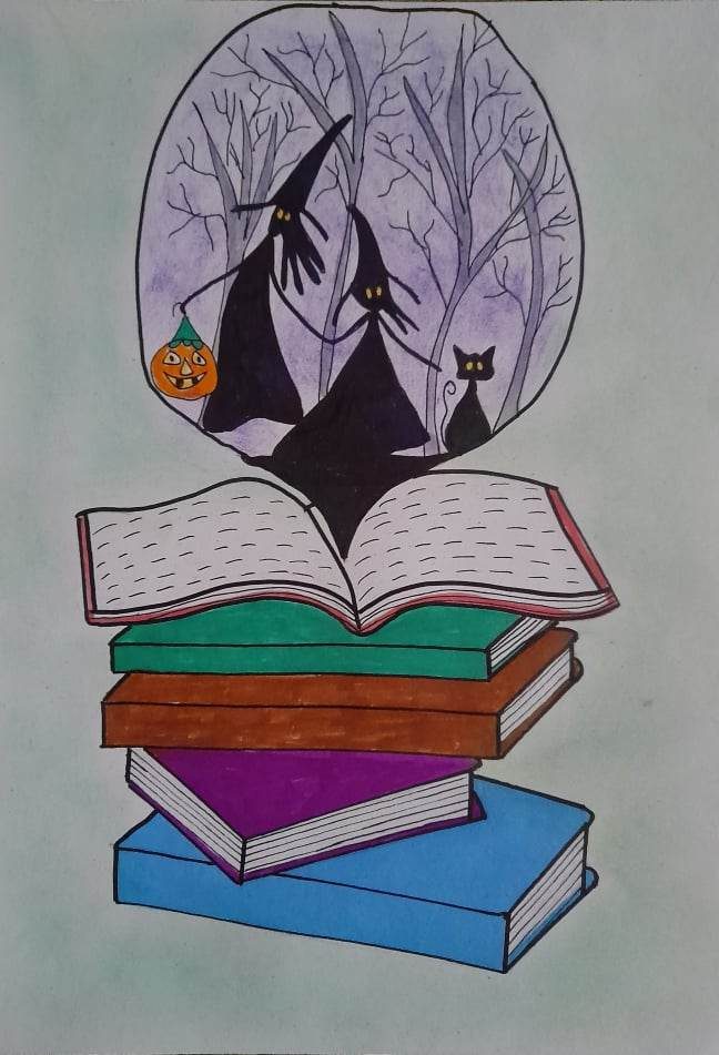 Bubrik Zseraldina: A törött seprű című mese illusztrációja a Múzsák Könyvtárában