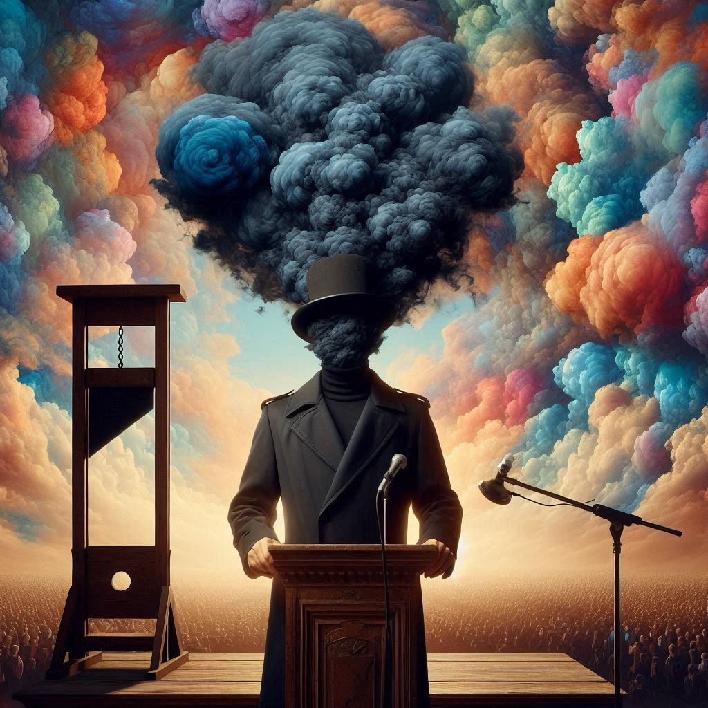 A.K. András.: Fekete ember című novella illusztrációja a Múzsák Könyvtárában.