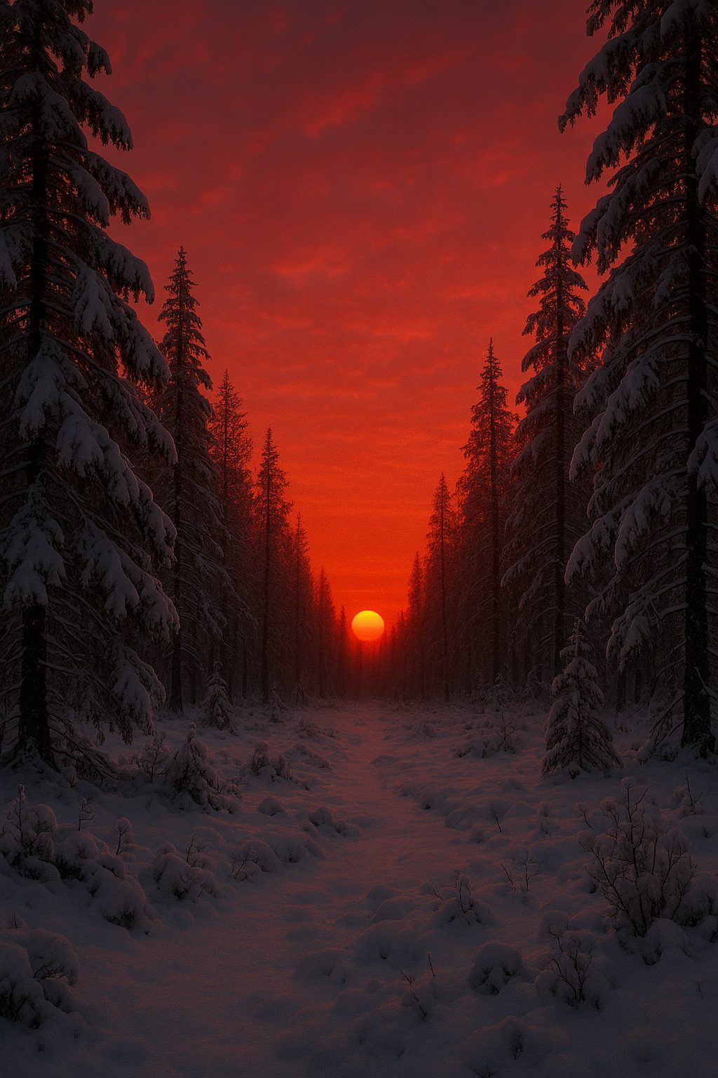 Antal Izsó: Téli haikuk(2) című vers illusztrációja a Múzsák Könyvtárában