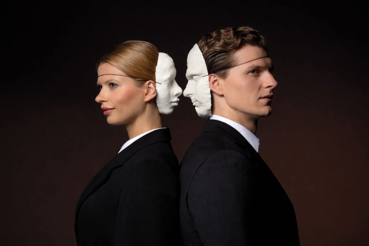 Soósné Balassa Eszter: Kettősség című vers illusztrációja a Múzsák Könyvtárában