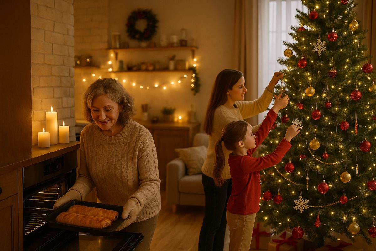 Elias Axel Reid: Szeretet ünnepe című vers illusztrációja a Múzsák Könyvtárában