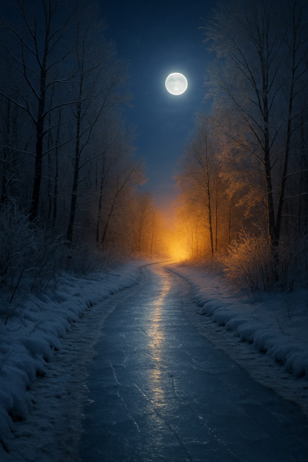 Ynela Zíléna: Az ösvény fénye című vers illusztrációja a Múzsák Könyvtárában