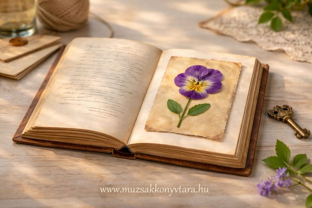 Vizkeleti Erzsébet: Emlék című vers illusztrációja a Múzsák Könyvtárában