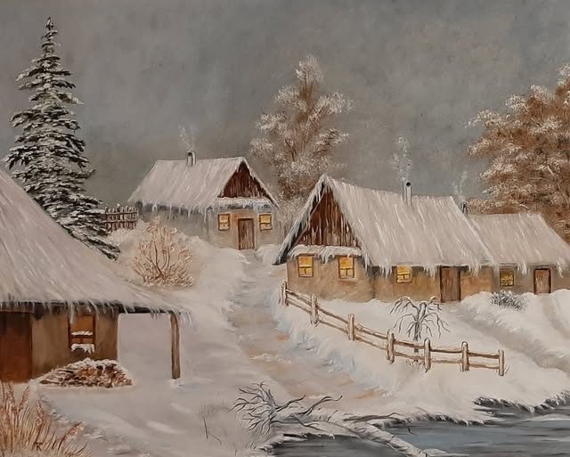 Híres B Ede: Fehér álmok című vers illusztrációja a Múzsák Könyvtárában