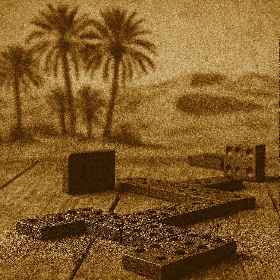 Balogh Erika: Dominó - Ősi idők üzenete című novella illusztrációja a Múzsák Könyvtárában.