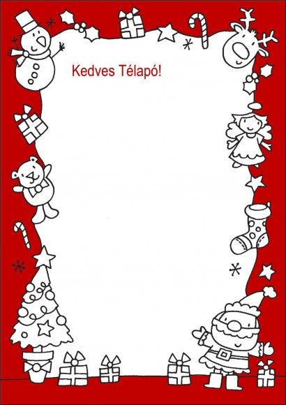 Garami Nelli: Levél Télapónak című novella illusztrációja a Múzsák Könyvtárában.